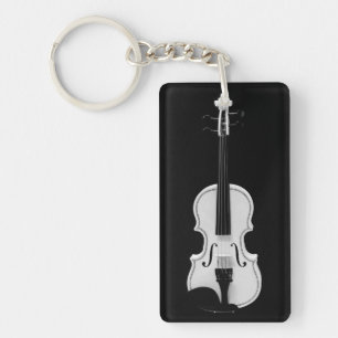 Violinportrait - Schwarz-Weiß-Foto Schlüsselanhänger