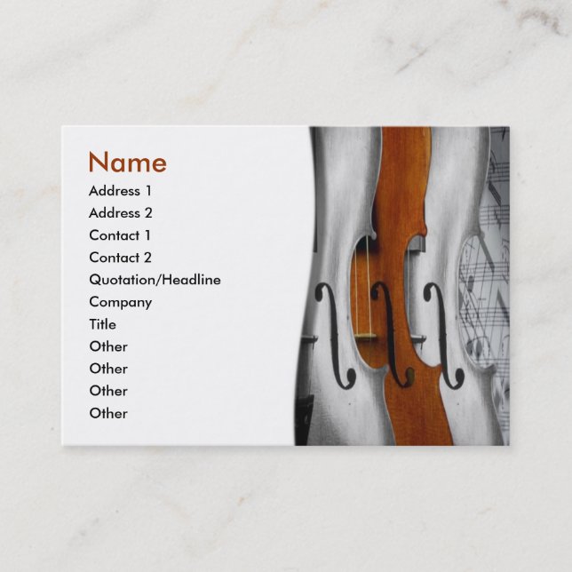 Violins Business Card Visitenkarte (Vorderseite)