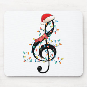 Violinschlüssel-Weihnachtslichter Musik Weihnachts Mousepad