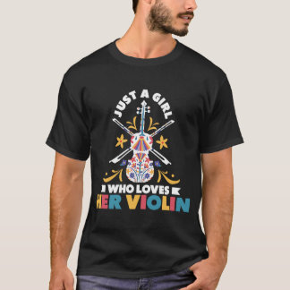 Violinst nur ein Mädchen, das ihre Violine Liebe 1 T-Shirt