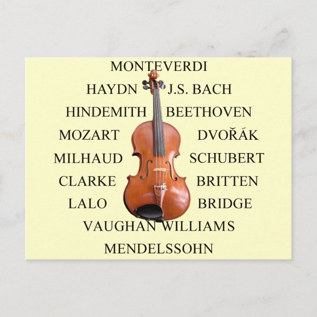 Violist Composers Postkarte (Vorderseite)