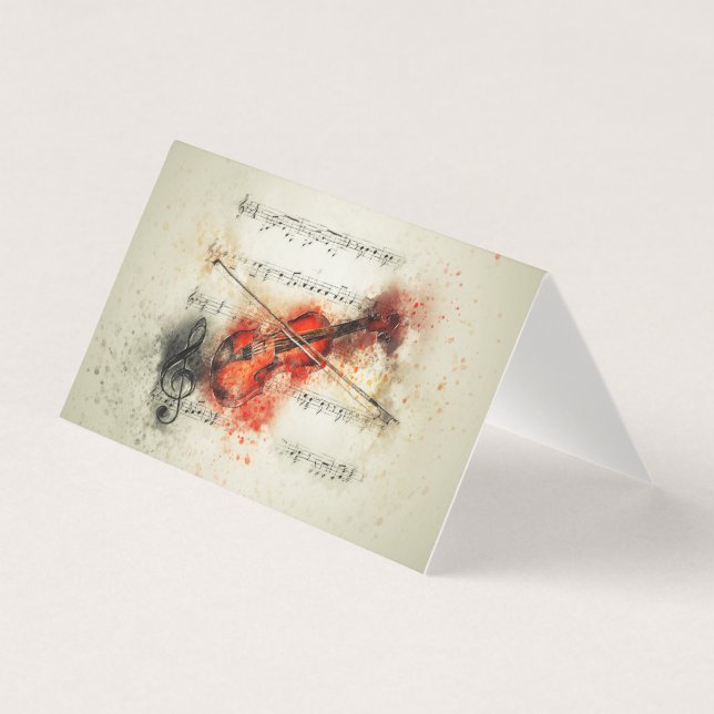 Violon avec feuille de musique (Front)