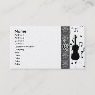 Violon et notes musicales Cartes de visite