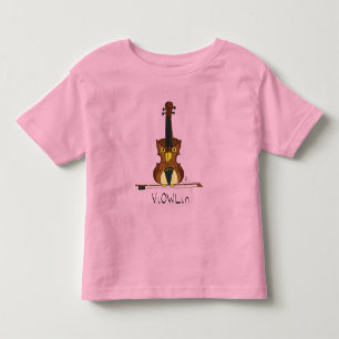 ViOWLin Chouette de violon Musique T-Shirt pour bé