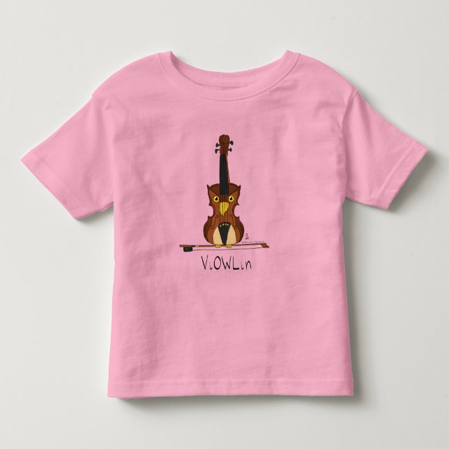 ViOWLin Chouette de violon Musique T-Shirt pour bé (Devant)