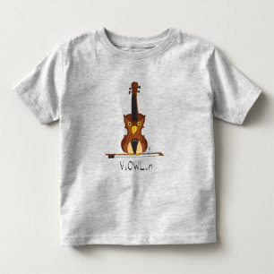 ViOWLin Chouette de violon Musique T-Shirt pour bé