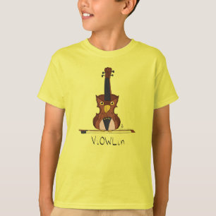 ViOWLin Violin Owl Kid's Boy's T - Shirt