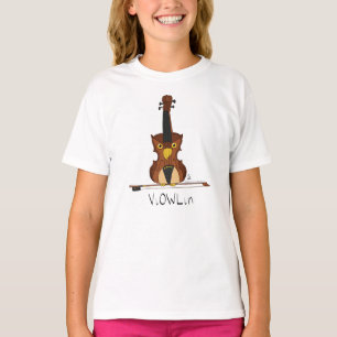 ViOWLin Violin Owl Music Kid's Girl's T - Shirt