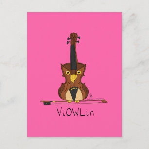 ViOWLin Violin Schüssel Postkarte