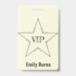 VIP-Abzeichen Ausweis
