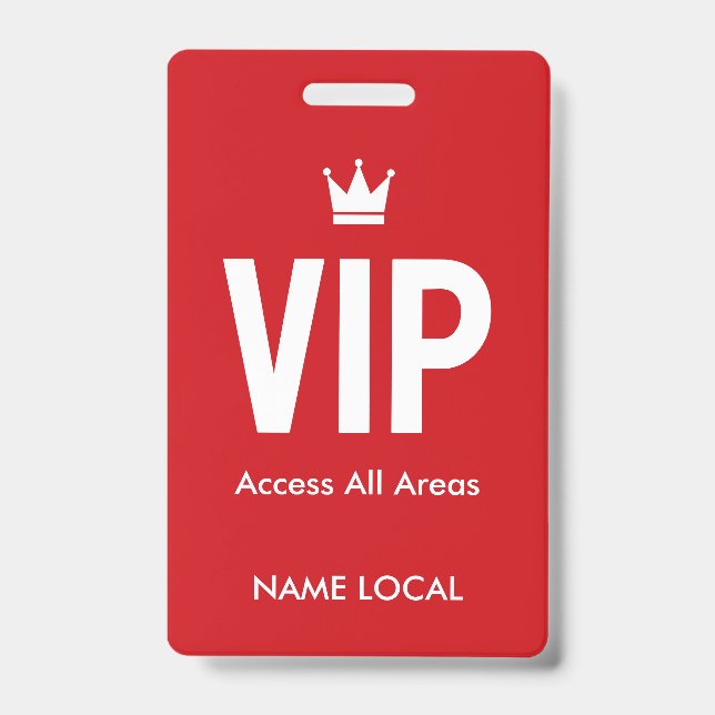 VIP Access Identification VIP Lounges Ausweis (Vorderseite)