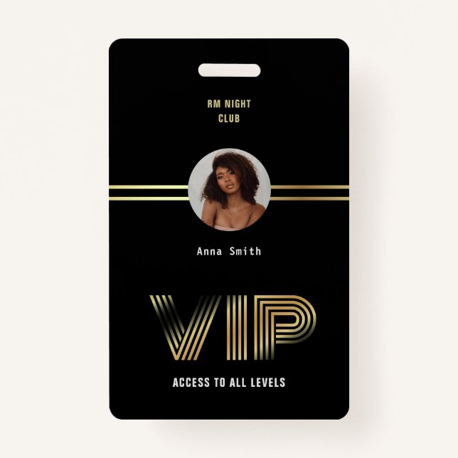 VIP Access Member Gold Fox Foto Nighclub Ausweis (Vorderseite)