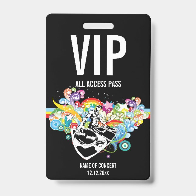 VIP All Access Concert Pass Ausweis (Vorderseite)