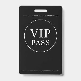 VIP All-Access-Event Einfacher Schwarz-Weiß-Auswei Ausweis