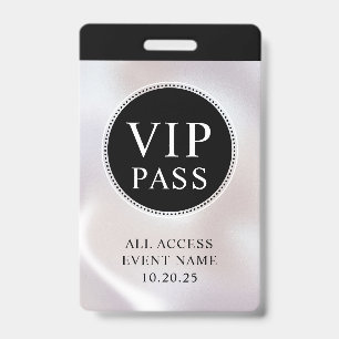 VIP All Access Event Einfaches Irisierendes Perlen Ausweis