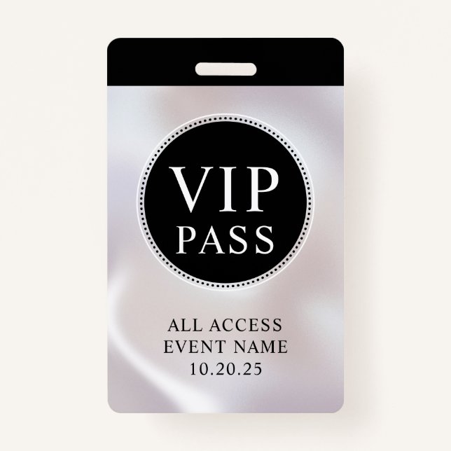 VIP All Access Event Einfaches irrisierendes Perl- Ausweis (Vorderseite)