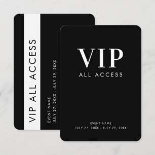 VIP All Access Pass 3,5" x 5" Event-ID-Ausweis Einladung