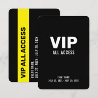 VIP All Access Pass Event ID Abzeichen 3.5" x 5"