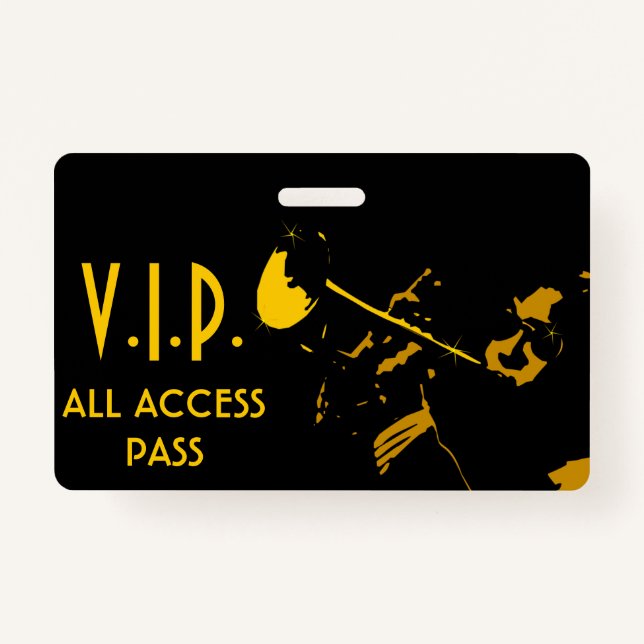 VIP All Access Pass für Musical Event Ausweis (Vorderseite)