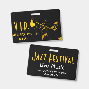 VIP All Access Pass   Jazz Festival Veranstaltung Ausweis
