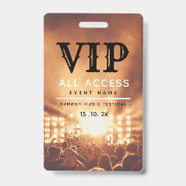 VIP All Access Pass Konzertfestival Ausweis