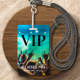 VIP All Access Pass Konzertveranstaltung Ausweis