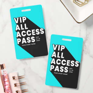 VIP All Access Pass Musik Festival Abzeichen   Bla Ausweis