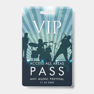 VIP All Access Pass Musikfestival individuell Ausweis