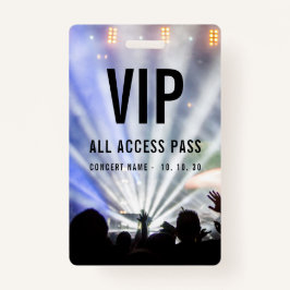 VIP All Access QR Code Pass Konzert Ausweis