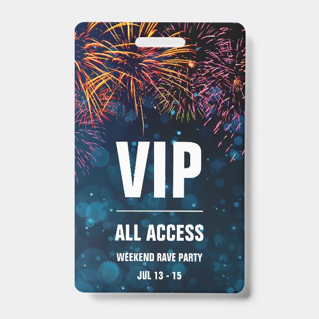 VIP Alle Access Event Pass | Fireworks Finale Ausweis (Vorderseite)