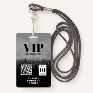 VIP Alle Access QR Code Event-Abzeichen Ausweis