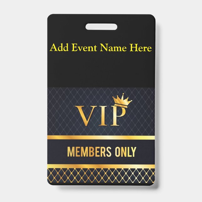 VIP AUSWEIS (Vorderseite)
