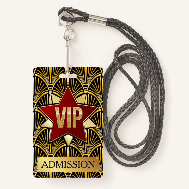 VIP BADGE (Devant avec lanière)
