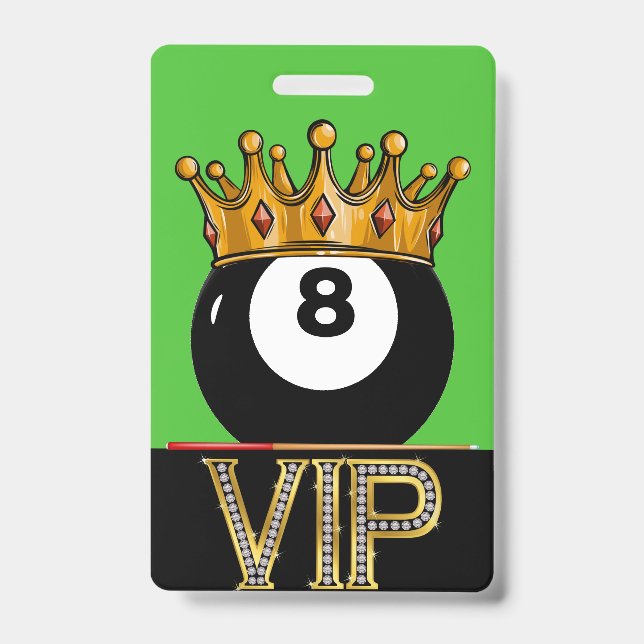 VIP Billiards - Snooker Lanyard Abzeichen Ausweis (Vorderseite)