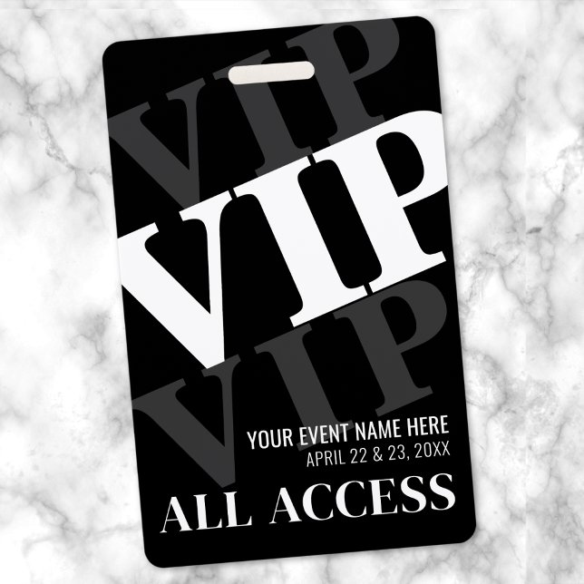 VIP Black All Access Event Ausweis (VIP Black All Access Event Badge)