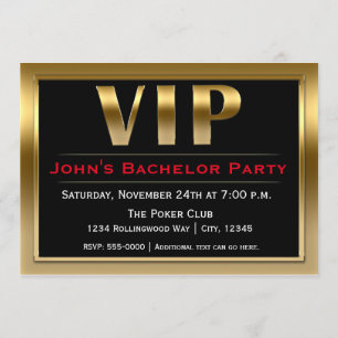 VIP Black & Gold Luxus-Party-Einladung Einladung