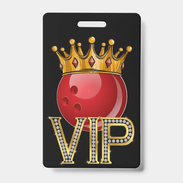 VIP BOWLING Lanyard Abzeichen Ausweis (Vorderseite)