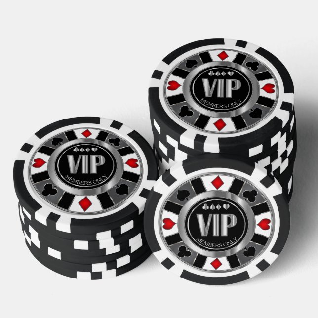 VIP Casino Poker Chip - Las Vegas - Red (Stapel)