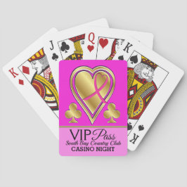 Vip-DURCHLAUF - Kasino - rosa Band-Spielkarten Spielkarten
