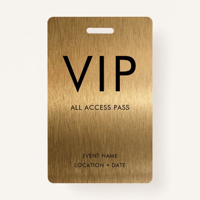 VIP Einfaches Schriftart auf gebürsteter Bronze-Me Ausweis (Vorderseite)