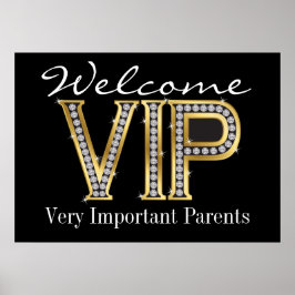 VIP-Eltern in der Schule Begrüßungspult Poster