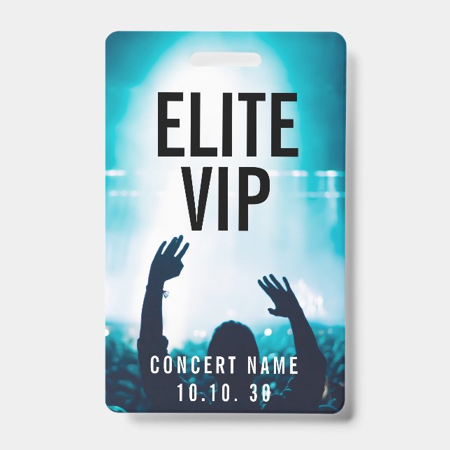 VIP Event Foto Individuelle Name Konzert Ausweis (Front)