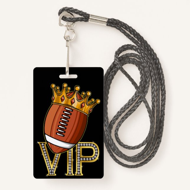 VIP Football Invité Pass Badge Lanyard (Devant avec lanière)