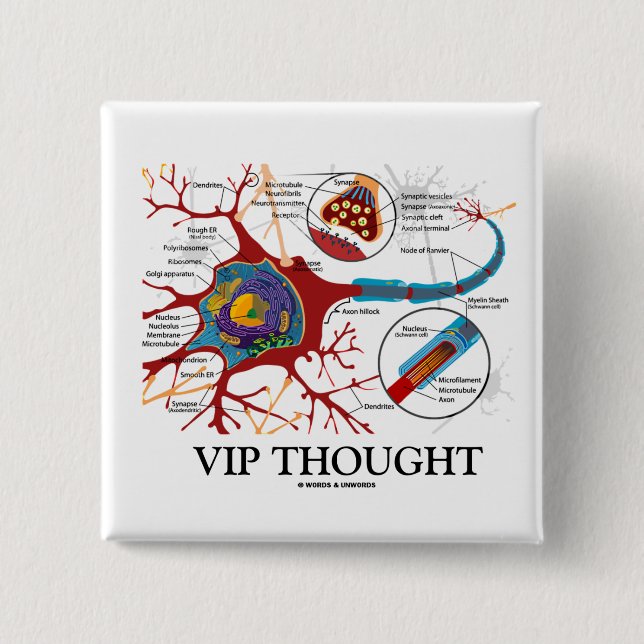 VIP gedacht (Neuron-/Synapse-Spaß) Button (Vorderseite)