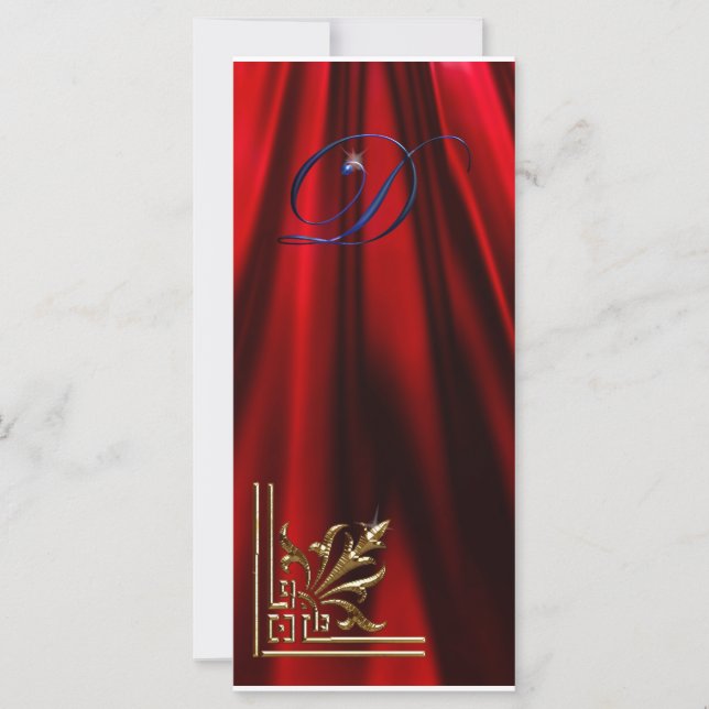 VIP Gold"D" rote, blaue Rackkarte (Vorderseite)