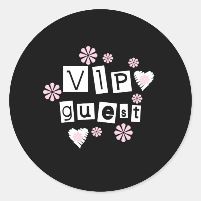 VIP Guest-Blume Runder Aufkleber (Vorderseite)