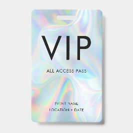 VIP Holographic Background Simple Schriftart Ausweis