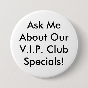 Vip-Knopf - Schwarzweiss Button