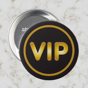 Vip-Knopfgold auf Schwarzem Button