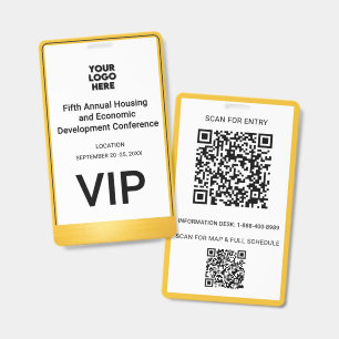 VIP Konferenz Unternehmensgeschäft QR Logo Ausweis